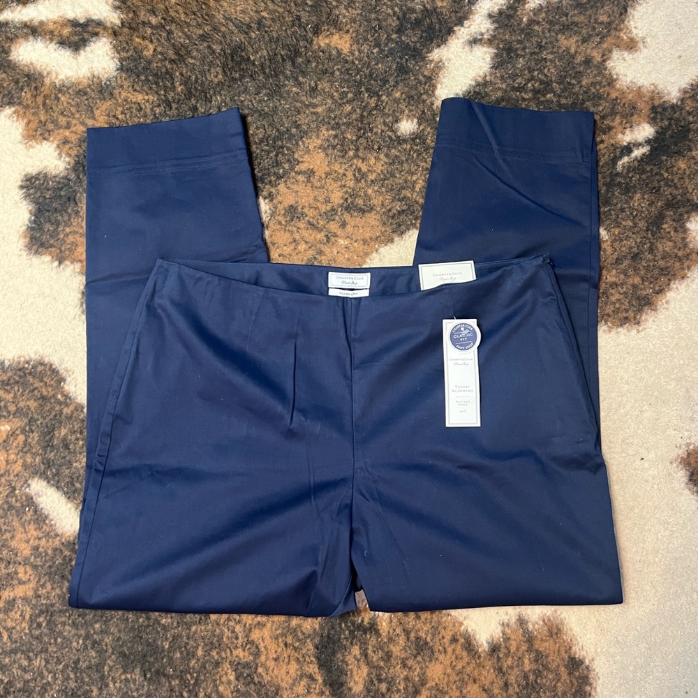 Charter Club Classic Fit Navy Pants